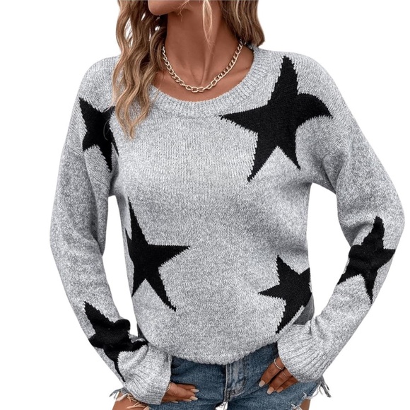 Star pattern knit sweater - Picture 5 of 5